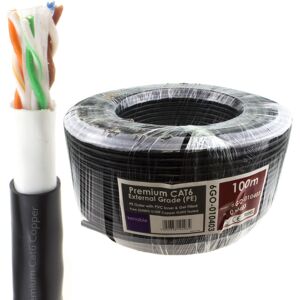 kenable Direct Burial External CAT6 Outdoor COPPER Ethernet Network Cable Reel Gel 100m kenable Direct Burial External CAT6 Outdoor COPPER Ethernet Network Cable Reel Gel 100m