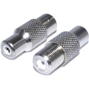 kenable F Type Screw On Female Connection to Composite Phono Female Coupler kenable F Type Screw On Female Connection to Composite Phono Female Coupler