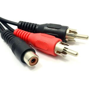 kenable Single Phono Socket to 2x RCA Phono Plugs Adapter Lead Splitter Cable kenable Single Phono Socket to 2x RCA Phono Plugs Adapter Lead Splitter Cable