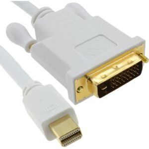kenable Mini DisplayPort Thunderbolt to DVI D Male Plug White Cable 0.5m kenable Mini DisplayPort Thunderbolt to DVI D Male Plug White Cable 0.5m