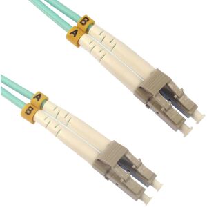 kenable OM4 Aqua Fibre Optic LC LC Duplex MM 50 125 Patch LSZH Cable 2m kenable OM4 Aqua Fibre Optic LC LC Duplex MM 50 125 Patch LSZH Cable 2m