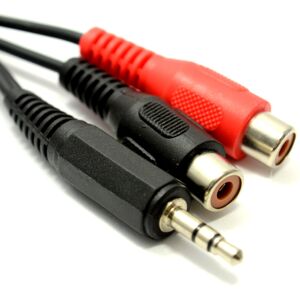 kenable 3.5mm Jack Plug to 2 x Phono Sockets Extension Adapter Cable 1.8m kenable 3.5mm Jack Plug to 2 x Phono Sockets Extension Adapter Cable 1.8m