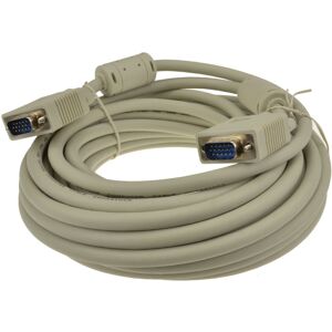 kenable SVGA Cable HD15 Male to Male PC to Monitor Lead with Ferrites 10m Grey kenable SVGA Cable HD15 Male to Male PC to Monitor Lead with Ferrites 10m Grey