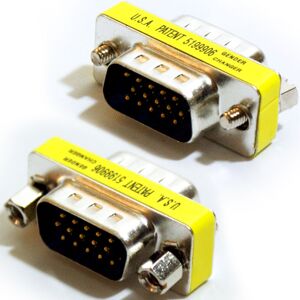 Loops VGA SVGA Coupler To Male Joiner Gender Changer Adapter Loops VGA SVGA Coupler To Male Joiner Gender Changer Adapter