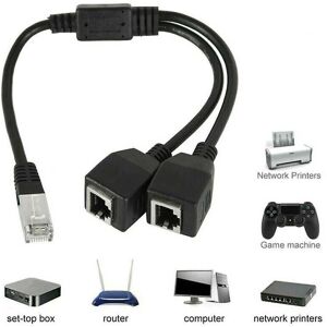 Unbranded 1 Male To 2 Female RJ45 Ethernet Network LAN Extension Splitter Cable Adapter Unbranded 1 Male To 2 Female RJ45 Ethernet Network LAN Extension Splitter Cable Adapter