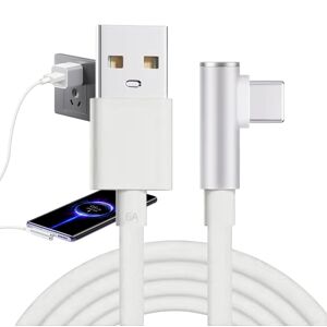 Unbranded (White) USB C Elbow Cable,Charger Cord Type C Right Angle 120W High-Speed Perf Unbranded (White) USB C Elbow Cable,Charger Cord Type C Right Angle 120W High-Speed Perf