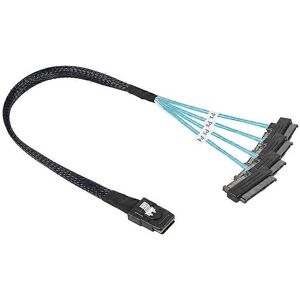 Unbranded (0.5m, One size) Internal Mini SAS 36P SFF 8087 to 4 SAS 29P SFF-8482 Cable with Unbranded (0.5m, One size) Internal Mini SAS 36P SFF 8087 to 4 SAS 29P SFF-8482 Cable with