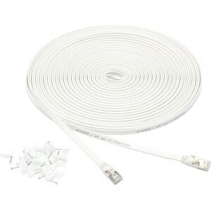 Amazon Basics Flat Cat 7 Ethernet Cable - 15.2 m, 600MHz, Shielded, Snagless, wi Amazon Basics Flat Cat 7 Ethernet Cable - 15.2 m, 600MHz, Shielded, Snagless, wi