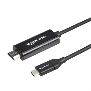 Amazon Basics USB-C (Source) to HDMI (Display) Cable Adapter (Thunderbolt 3 Comp Amazon Basics USB-C (Source) to HDMI (Display) Cable Adapter (Thunderbolt 3 Comp
