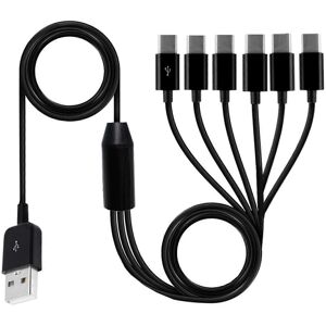 Unbranded (50cm, One size) Usb 1 To 6 Charging Cable Usb-A to Tpye-C Splitter Adapter Char Unbranded (50cm, One size) Usb 1 To 6 Charging Cable Usb-A to Tpye-C Splitter Adapter Char
