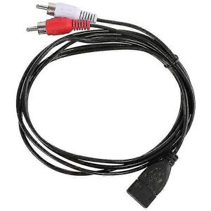 Unbranded 1.5m USB A female to 2 RCA male audio/video extension cable Unbranded 1.5m USB A female to 2 RCA male audio/video extension cable