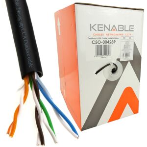 kenable External CAT5e-CCA Outdoor Ethernet Network Cable Reel Solid UTP 305m kenable External CAT5e-CCA Outdoor Ethernet Network Cable Reel Solid UTP 305m