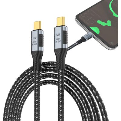 Unbranded (B/1.8m) Fast Charger Cord - 40Gbps Type C Charger Cord Multipurpose 240W High Unbranded (B/1.8m) Fast Charger Cord - 40Gbps Type C Charger Cord Multipurpose 240W High