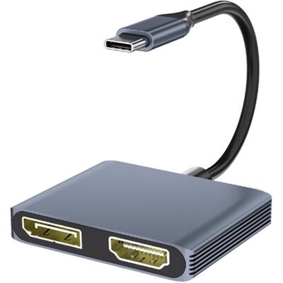 Saudism Type-C Hub to -Compatible+DP Splitter 4K 60HZ Multi-Screen Expansion Type C Dock Saudism Type-C Hub to -Compatible+DP Splitter 4K 60HZ Multi-Screen Expansion Type C Dock