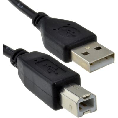 kenable - USB 2.0 A to B Cable - Black - 3m - USB Cable kenable - USB 2.0 A to B Cable - Black - 3m - USB Cable
