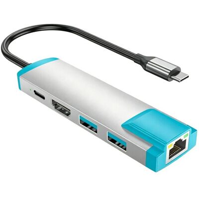 Unbranded 6 in 1 USB C to HD Adapter for 2,USB C Docking Station with 4K@60Hz HD/Type C / Unbranded 6 in 1 USB C to HD Adapter for 2,USB C Docking Station with 4K@60Hz HD/Type C /