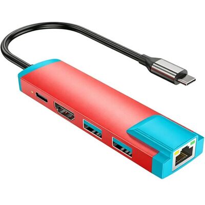 Unbranded 6 in 1 USB C to HD Adapter for 2,USB C Docking Station with 4K@60Hz HD/Type C / Unbranded 6 in 1 USB C to HD Adapter for 2,USB C Docking Station with 4K@60Hz HD/Type C /