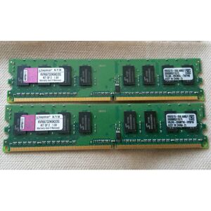 Kingston ValueRAM 2GB Kit (2x1GB) 667MHz DDR2 Non-ECC CL5 240-Pin Unbuffered DIM Kingston ValueRAM 2GB Kit (2x1GB) 667MHz DDR2 Non-ECC CL5 240-Pin Unbuffered DIM