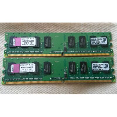 Kingston ValueRAM 2GB Kit (2x1GB) 667MHz DDR2 Non-ECC CL5 240-Pin Unbuffered DIM Kingston ValueRAM 2GB Kit (2x1GB) 667MHz DDR2 Non-ECC CL5 240-Pin Unbuffered DIM