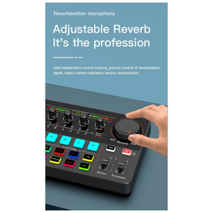 Kopinma New H500 Sound Card Live Broadcast 12 Electronic Tone Audio Soundcar Voice Chang Kopinma New H500 Sound Card Live Broadcast 12 Electronic Tone Audio Soundcar Voice Chang