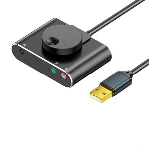 Unbranded For Usb External Sound Card For Desktop And Notebook Blackgray Unbranded For Usb External Sound Card For Desktop And Notebook Blackgray