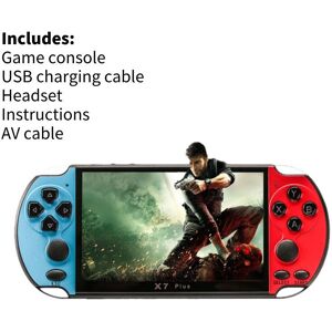 Unbranded (Blue Red) Plus X7 Psp Handheld Game Console Player Video Game Christmas Gift Co Unbranded (Blue Red) Plus X7 Psp Handheld Game Console Player Video Game Christmas Gift Co