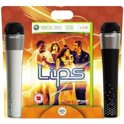 REFURBISHED Lips XBox 360 Game with 2 wireless microphones REFURBISHED Lips XBox 360 Game with 2 wireless microphones