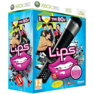 Microsoft Lips - I Love the 80s - Game & Wireless Mic - Video Game Microsoft Lips - I Love the 80s - Game & Wireless Mic - Video Game