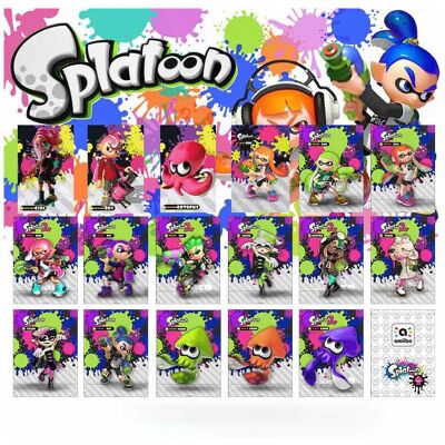 GANBUY 17Pcs New Splatoon 2 AMIIBO Cards for Nintendo Switch WII U New3ds XL GANBUY 17Pcs New Splatoon 2 AMIIBO Cards for Nintendo Switch WII U New3ds XL