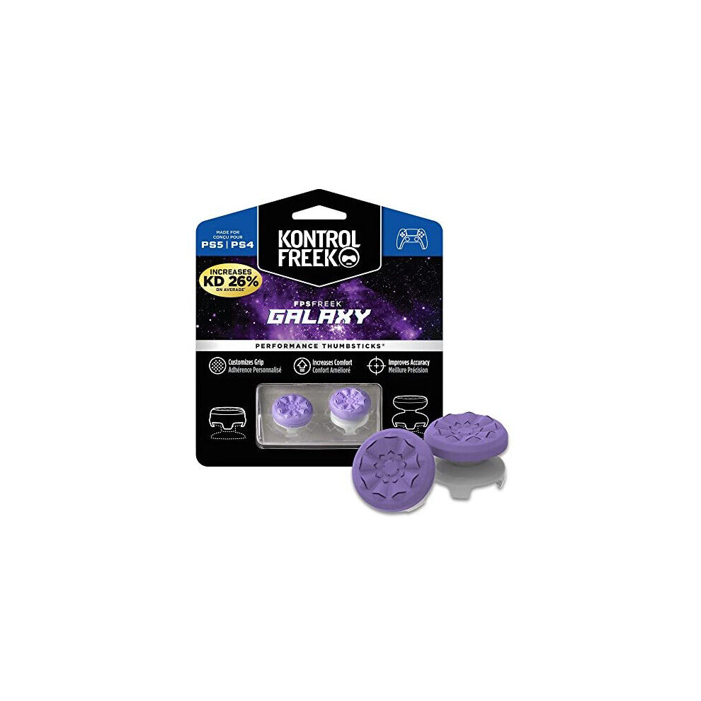 KontrolFreek FPS Freek Galaxy Purple for PlayStation 4 (PS4) and PlayStation 5 (