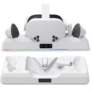 Unbranded Charging Base for Quest 3S VR Handle Charging Stand Charger with Colorful Lights Unbranded Charging Base for Quest 3S VR Handle Charging Stand Charger with Colorful Lights