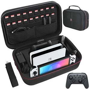 Maxpower (Black) Carrying Storage Case Compatible with Nintendo Switch & OLED Model, Swit Maxpower (Black) Carrying Storage Case Compatible with Nintendo Switch & OLED Model, Swit