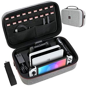 Maxpower (Grey) Carrying Storage Case Compatible with Nintendo Switch & OLED Model, Switc Maxpower (Grey) Carrying Storage Case Compatible with Nintendo Switch & OLED Model, Switc