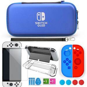 Maxpower (Blue) For Nintendo Switch Oled Case bundle Bag Pack Game Accessories Kit Hard S Maxpower (Blue) For Nintendo Switch Oled Case bundle Bag Pack Game Accessories Kit Hard S