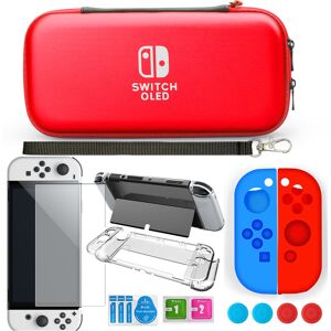 Maxpower (Red) For Nintendo Switch Oled Case bundle Bag Pack Game Accessories Kit Hard Sh Maxpower (Red) For Nintendo Switch Oled Case bundle Bag Pack Game Accessories Kit Hard Sh