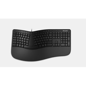 Microsoft Ergonomic Keyboard - Black - Office USB - Full-size Microsoft Ergonomic Keyboard - Black - Office USB - Full-size