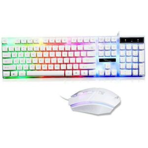 Unbranded (White) Gaming Keyboard Mouse Set Rainbow LED Wired USB For PC Laptop PS4 Xbox Unbranded (White) Gaming Keyboard Mouse Set Rainbow LED Wired USB For PC Laptop PS4 Xbox