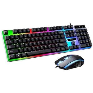 Unbranded Black Gaming Keyboard Mouse Set Rainbow LED - Gaming Keyboard Mouse Set Unbranded Black Gaming Keyboard Mouse Set Rainbow LED - Gaming Keyboard Mouse Set