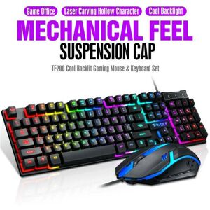 Unbranded Gaming Keyboard and Mouse Set Combo Rainbow LED Backlit Wired USB for PC Laptop Unbranded Gaming Keyboard and Mouse Set Combo Rainbow LED Backlit Wired USB for PC Laptop