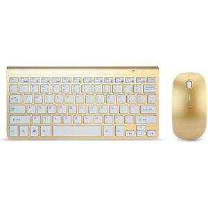 Unbranded (GOLD English) Keyboard Ultra-thin Wireless Keyboard Mouse Combo 2.4g Wireless M Unbranded (GOLD English) Keyboard Ultra-thin Wireless Keyboard Mouse Combo 2.4g Wireless M
