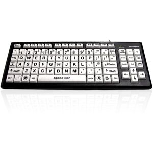 (Arabic) Accuratus Monster 2 - USB High Contrast Vision Impairment Keyboard with (Arabic) Accuratus Monster 2 - USB High Contrast Vision Impairment Keyboard with