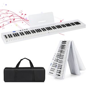 Costway 88-Key Foldable Digital Piano Semi Weighted Electronic Keyboard Costway 88-Key Foldable Digital Piano Semi Weighted Electronic Keyboard