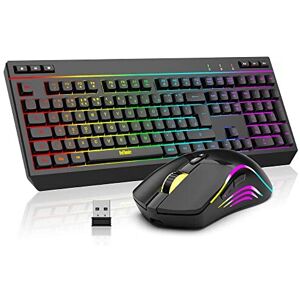 RedThunder K20 Wireless Keyboard & Mouse Combo (UK Layout) - Full-Size, RGB Back RedThunder K20 Wireless Keyboard & Mouse Combo (UK Layout) - Full-Size, RGB Back