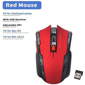 Unbranded (red) 2.4GHz Wireless Mouse Optical Mice Mouse Gaming with USB Receiver Gamer 20 Unbranded (red) 2.4GHz Wireless Mouse Optical Mice Mouse Gaming with USB Receiver Gamer 20