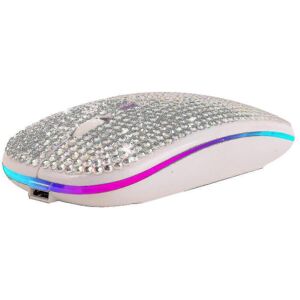 Unbranded Dazzling Rechargeable 2.4ghz Ultra Thin Wireless Mouse Covered Wwith Crystal Unbranded Dazzling Rechargeable 2.4ghz Ultra Thin Wireless Mouse Covered Wwith Crystal