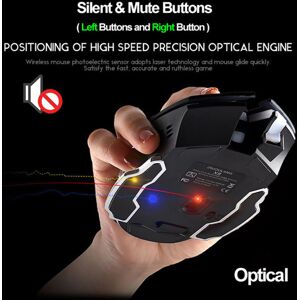 Unbranded Rechargeable Wireless X8 Gaming Mouse 1800DPI Silent LED Backlit Ergonomic Unbranded Rechargeable Wireless X8 Gaming Mouse 1800DPI Silent LED Backlit Ergonomic
