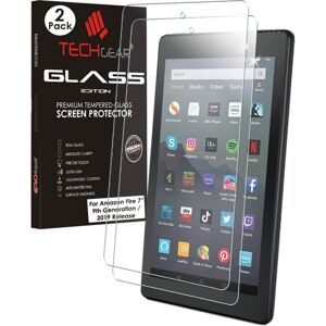 TECHGEAR 2 Pack GLASS Edition fits Previous Amazon Fire 7" Tablet (2019 Release TECHGEAR 2 Pack GLASS Edition fits Previous Amazon Fire 7" Tablet (2019 Release