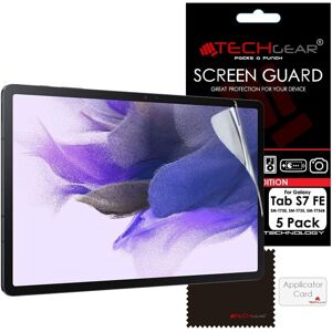TECHGEAR 5 Pack Galaxy Tab S7 FE 12.4" Screen Protectors (SM-T730 / SM-T736), Ul TECHGEAR 5 Pack Galaxy Tab S7 FE 12.4" Screen Protectors (SM-T730 / SM-T736), Ul