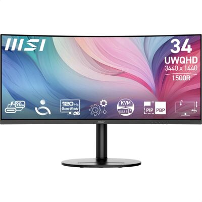 MSI Modern MD342CQP 34 Inch UWQHD 1500R Curved Monitor - 3440 x 1440 VA Panel, K MSI Modern MD342CQP 34 Inch UWQHD 1500R Curved Monitor - 3440 x 1440 VA Panel, K