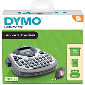 Dymo LetraTag LT100T Label Maker Portable Label Printer With QWERTY Keyboard Silver I Dymo LetraTag LT100T Label Maker Portable Label Printer With QWERTY Keyboard Silver I